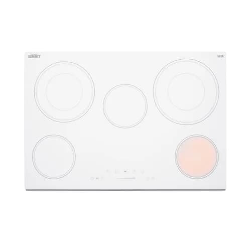 Summit 30" 5 Burner Electric Cooktop, White | ADA Compliant, 240V, Ceramic Glass thumbnail 6