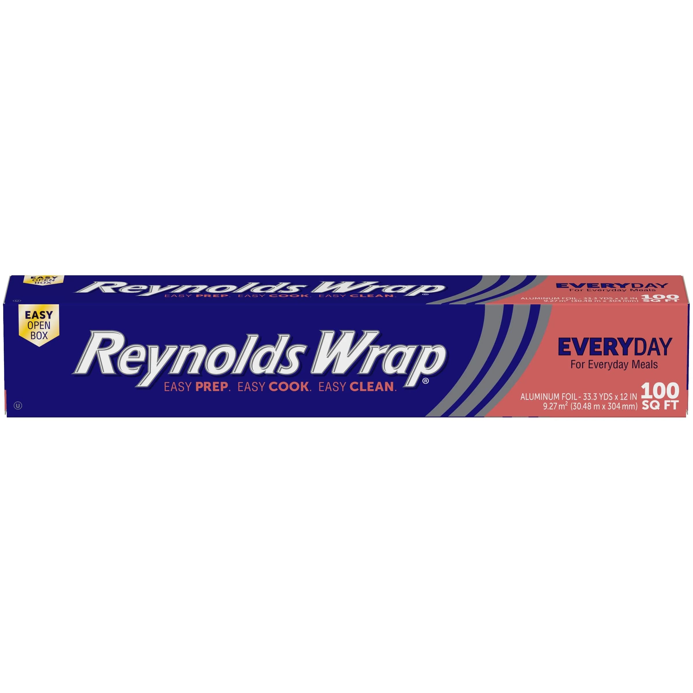 Reynolds Everyday Strength Aluminum Foil Roll, 100 sq ft (30.48 m x 30.48 cm) | Trusted USA Kitchen Essential - main product image
