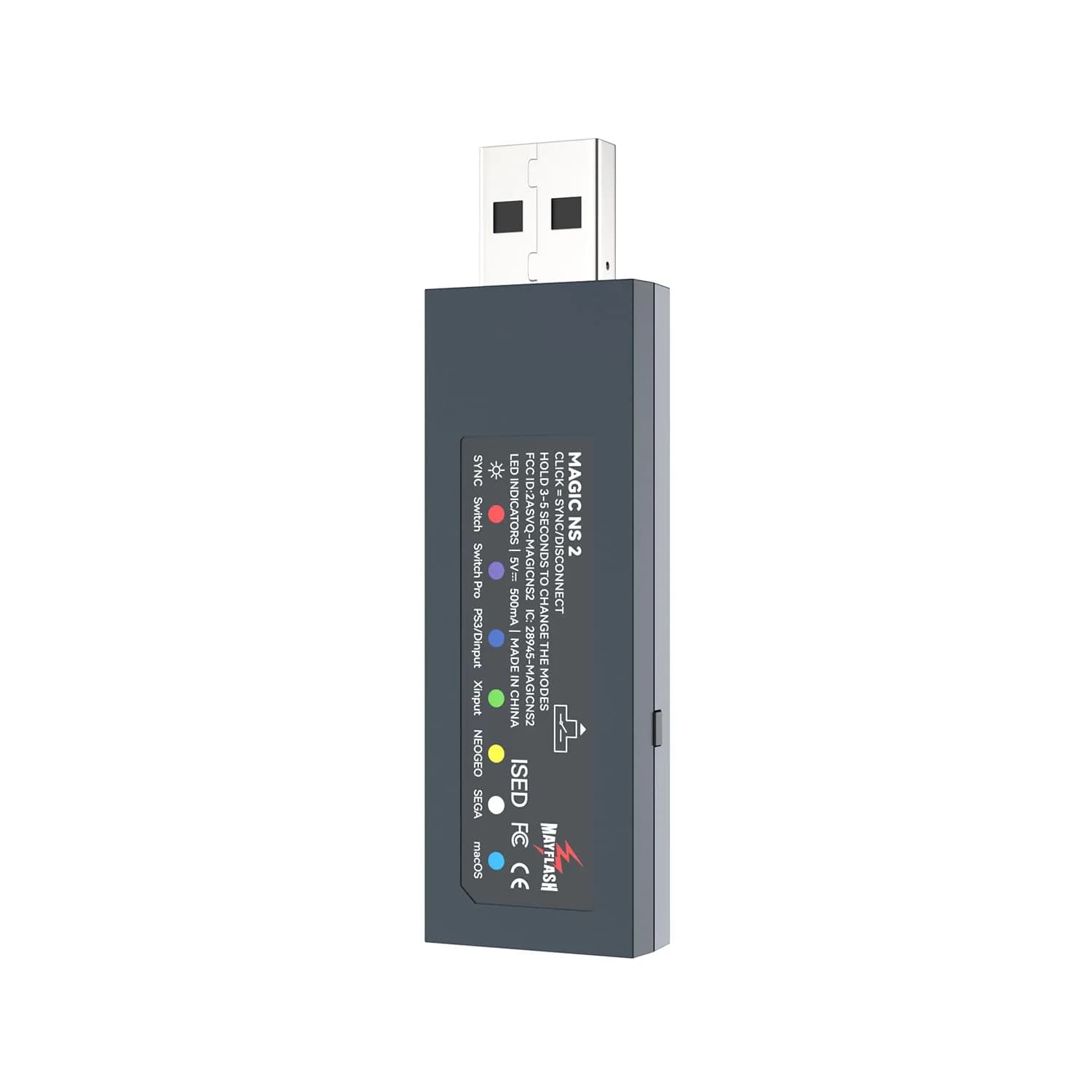 MAYFLASH Magic-NS Lite Wireless Bluetooth USB Adapter for Switch, Windows, macOS, PS5 Controller | 200ml (6.76 Fl Oz) — MAGIC NS 2