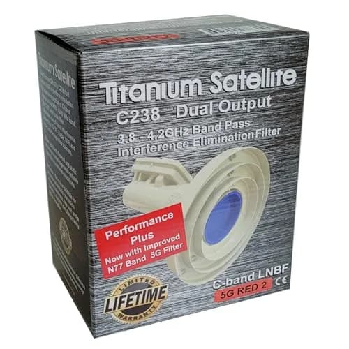 Titanium Satellite C-Band LNBF C238 Performance Plus | Interference Filter for Reliable Satellite Reception thumbnail 2
