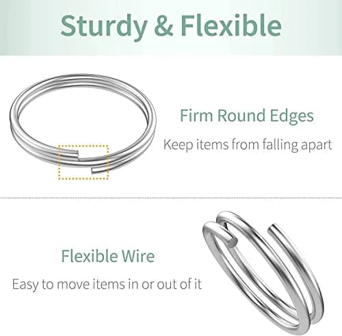 Uniclife 8 mm Metal Split Jump Rings 500 PCS | Durable Jewelry Connectors for DIY Crafts thumbnail 4