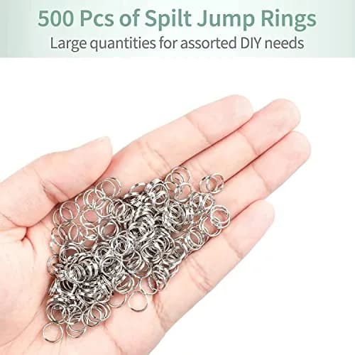 Uniclife 8 mm Metal Split Jump Rings 500 PCS | Durable Jewelry Connectors for DIY Crafts thumbnail 3