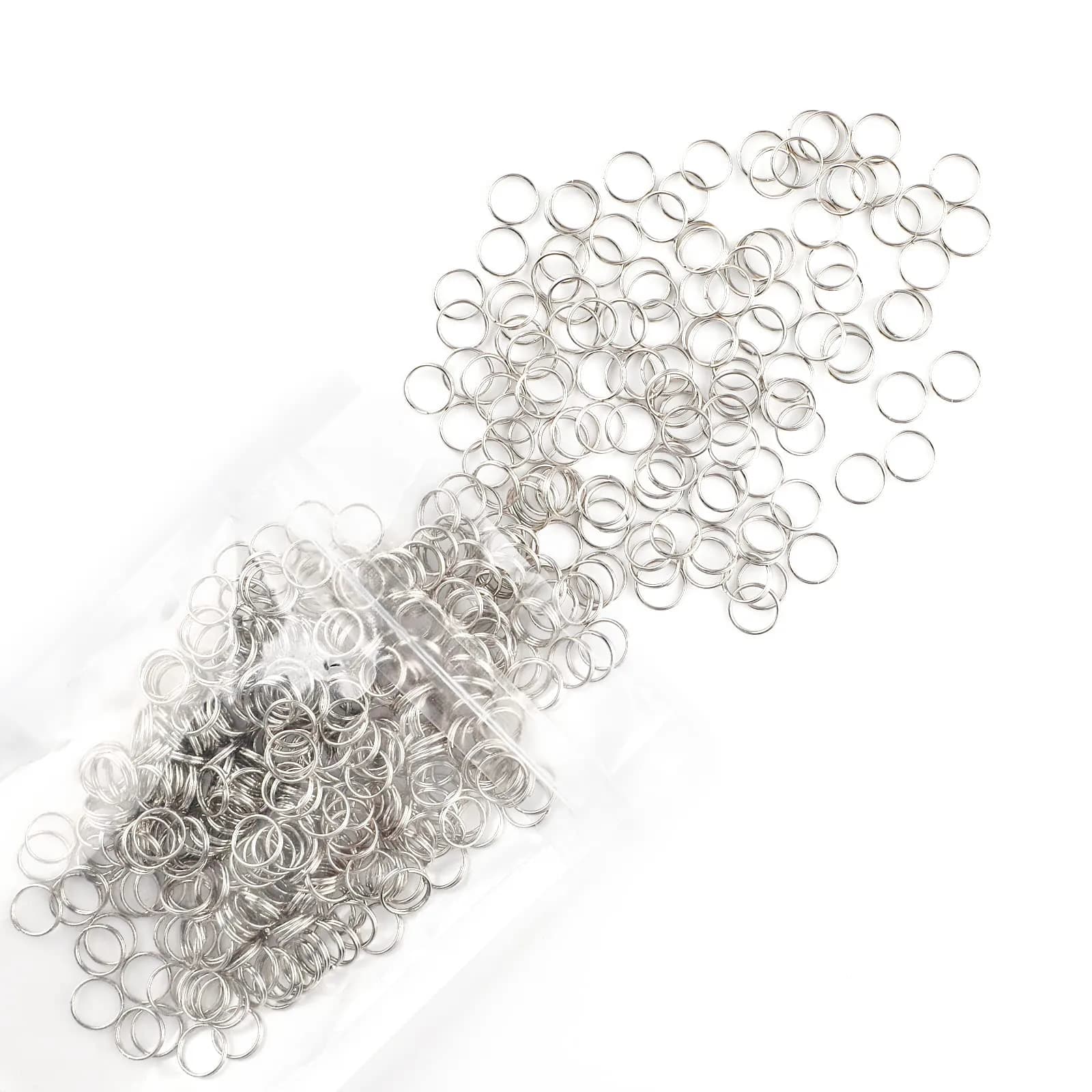 Uniclife 8 mm Metal Split Jump Rings 500 PCS | Durable Jewelry Connectors for DIY Crafts - main product image