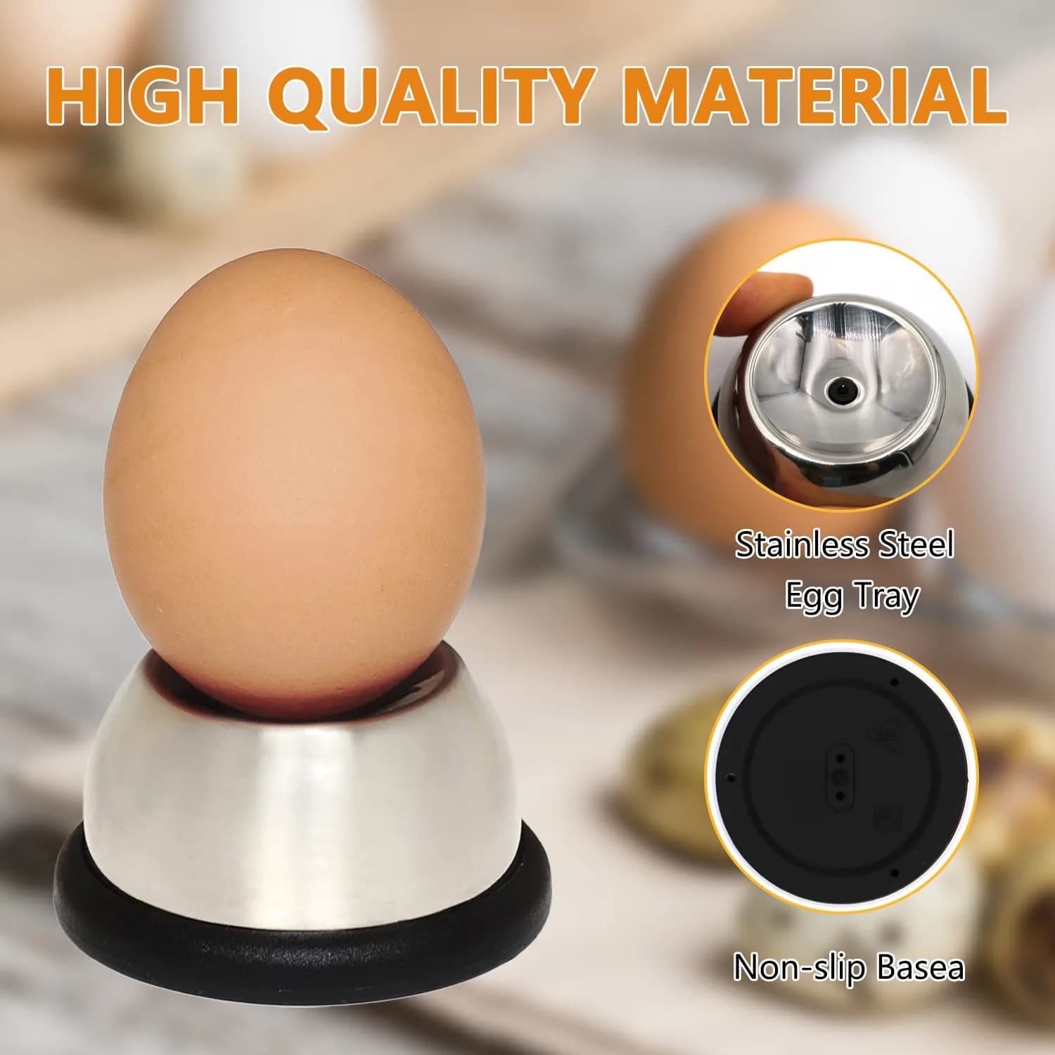MIATTCLD Egg Piercer Stainless Steel Needle Egg Punch Tool | 3.2cm (1.26in) Diameter - view 2