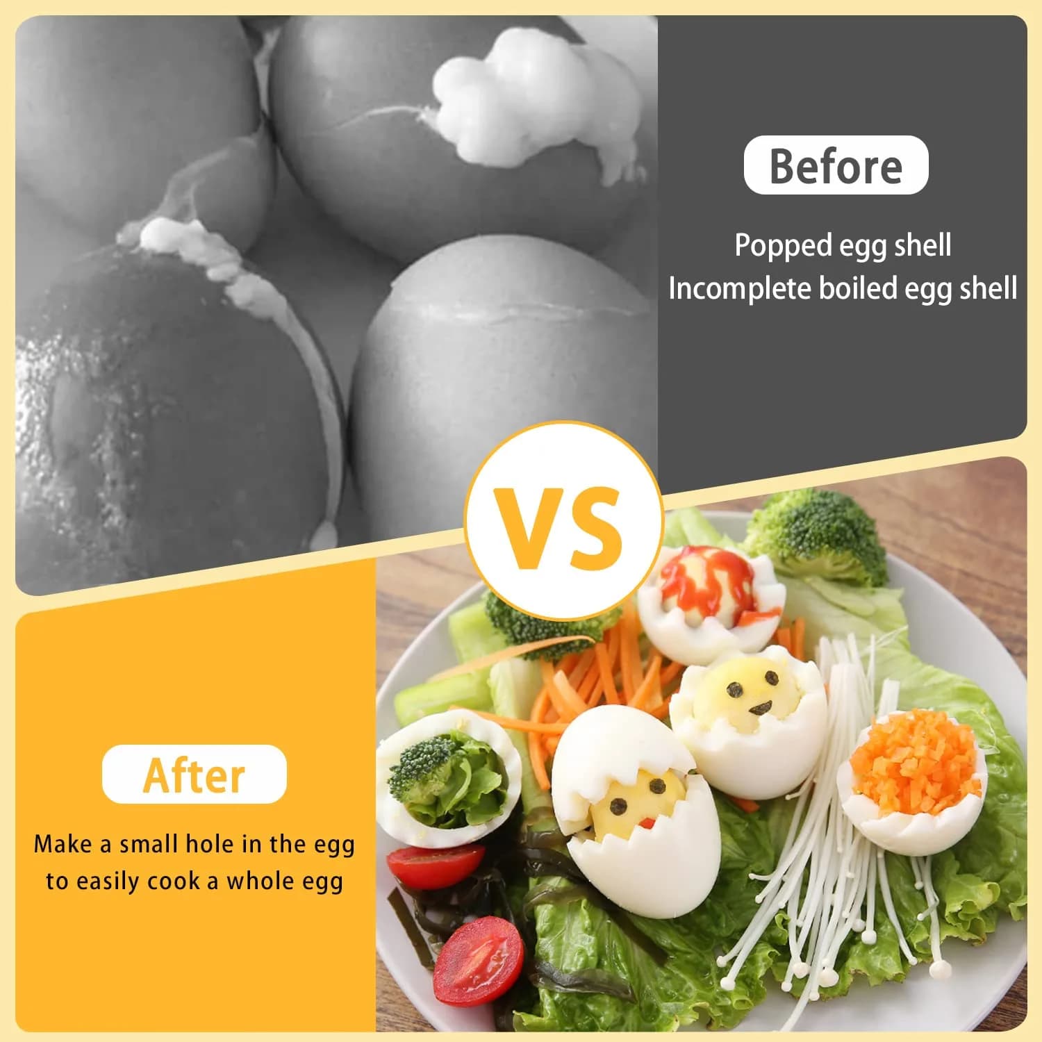 MIATTCLD Egg Piercer Stainless Steel Needle Egg Punch Tool | 3.2cm (1.26in) Diameter - view 4