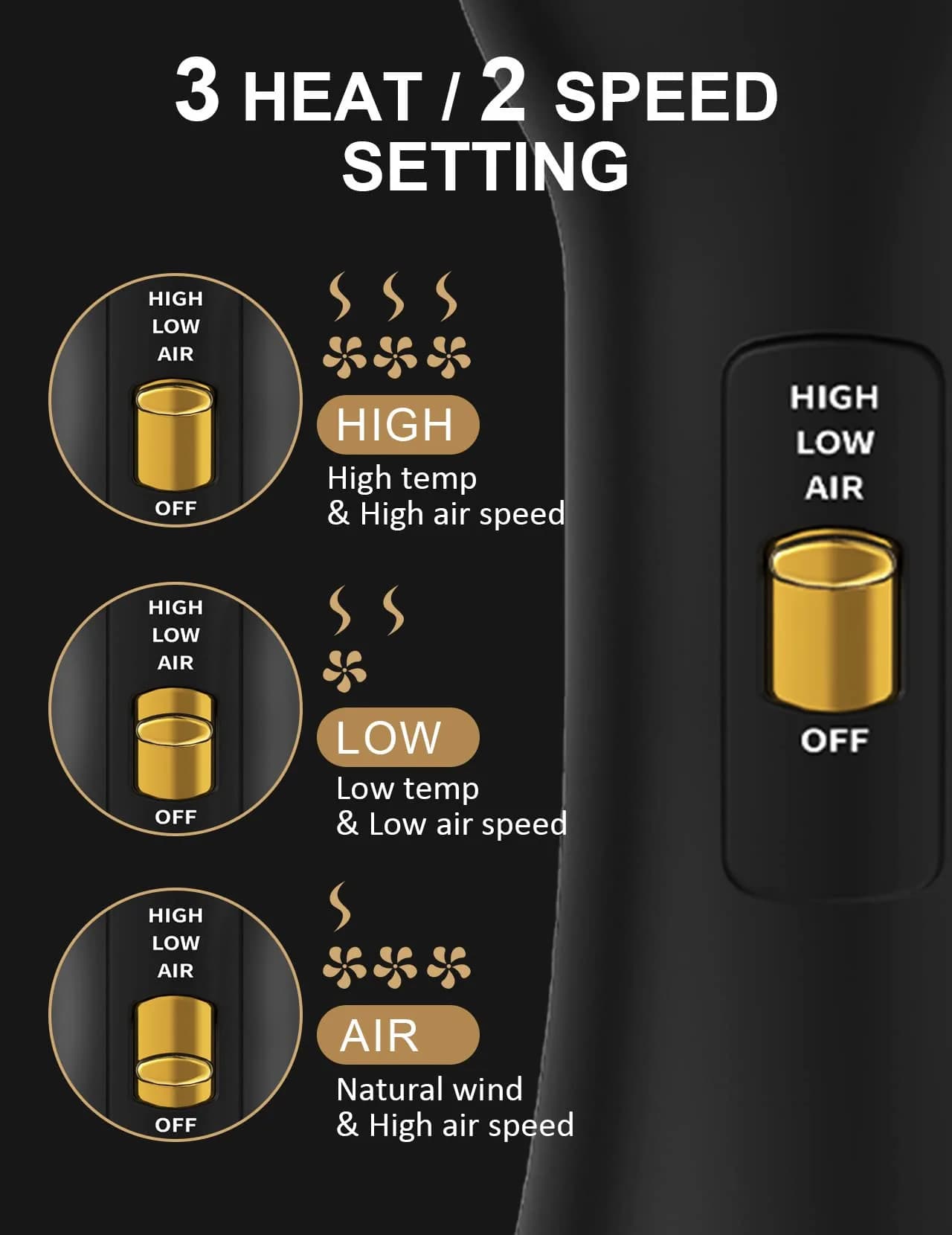LANDOT 60mm Oval Hot Air Brush Styler | Salon Blowout Volumizer for All Hair Types - view 6