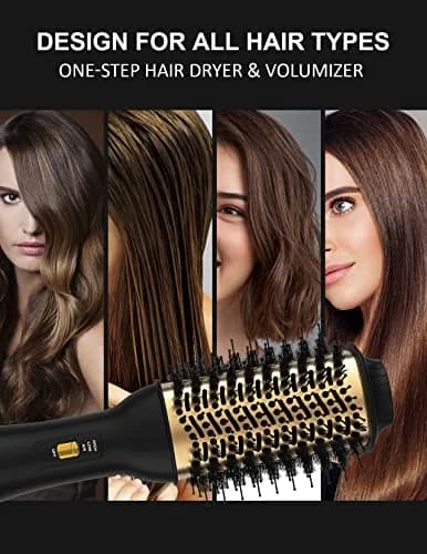 LANDOT 60mm Oval Hot Air Brush Styler | Salon Blowout Volumizer for All Hair Types thumbnail 7