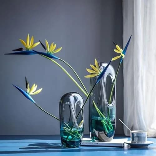 Corkwaw 8 Pack 55cm (21.5 Inch) Artificial Bird of Paradise Flowers | Realistic Ocean Blue Tropical Plant Decor thumbnail 3