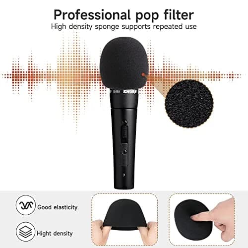 WIBOND 6 Pack Foam Mic Cover, Pop Filter Windscreen for Shure SM58, Multicolored | Reduces Wind Noise & Plosives thumbnail 5