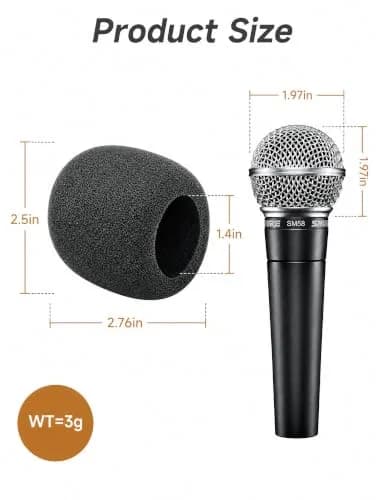 WIBOND 6 Pack Foam Mic Cover, Pop Filter Windscreen for Shure SM58, Multicolored | Reduces Wind Noise & Plosives thumbnail 2
