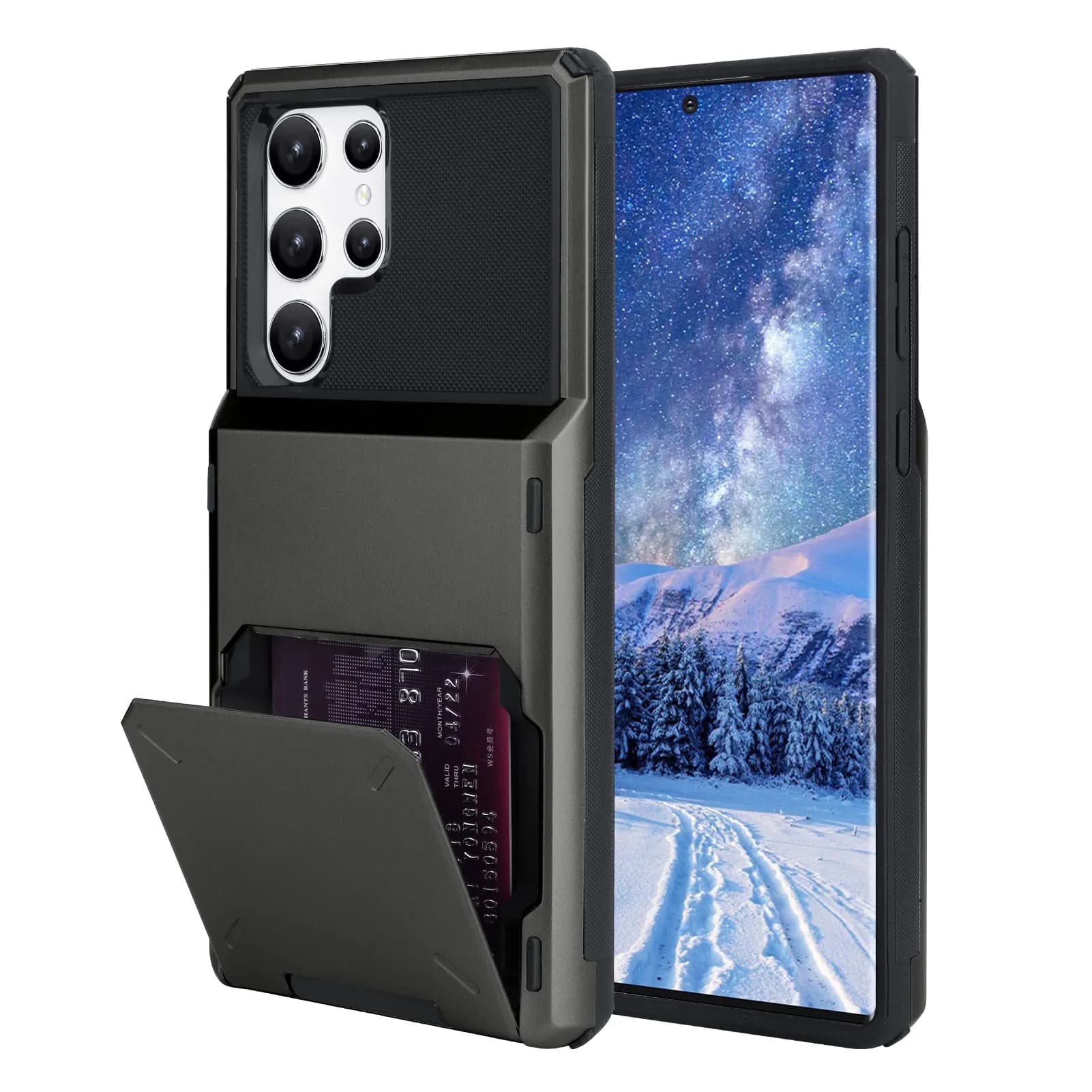 Marphe Wallet Case for Samsung Galaxy S22 Ultra | Card Slot & Heavy Duty Protection