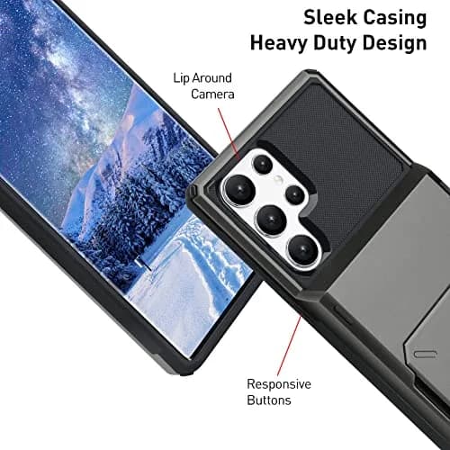 Marphe Wallet Case for Samsung Galaxy S22 Ultra | Card Slot & Heavy Duty Protection thumbnail 4