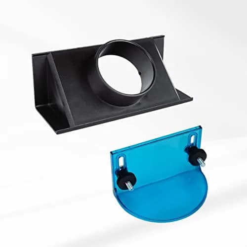 POWERTEC Router Table Bit Guard Kit with Dust Port | 2.5” ID x 6.5” Adapter, Black thumbnail 1