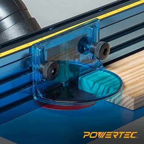 POWERTEC Router Table Bit Guard Kit with Dust Port | 2.5” ID x 6.5” Adapter, Black thumbnail 6
