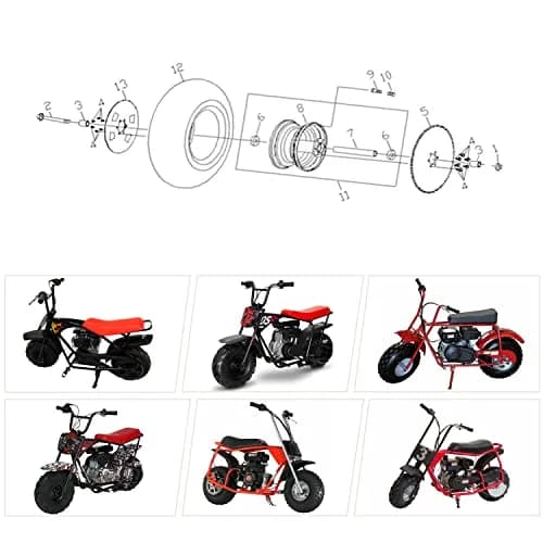 YOXUFA 75 Tooth Sprocket with 35 Drive Chain 140 Links | Suitable for Mini Bikes & Go Karts thumbnail 2