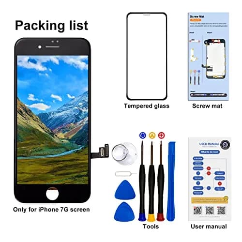 SIMDOG Black LCD Display Screen Replacement for iPhone 7 (4.7-inch) with Repair Tools | Incell Technology thumbnail 8
