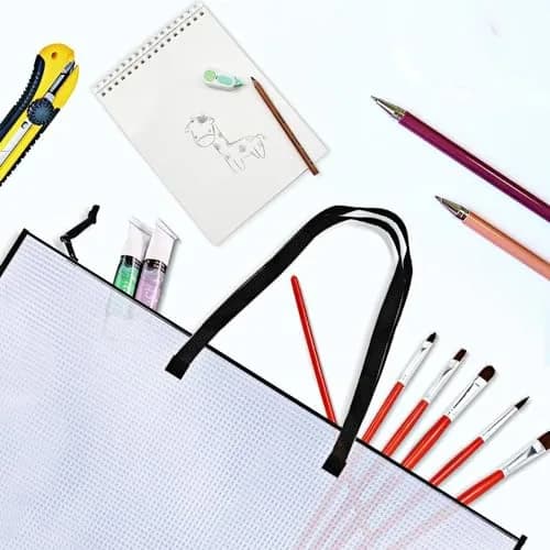 Opret Art Portfolio Bags 19x25 Inch Waterproof Vinyl with Handle and Zipper | Spacious & Durable for Artists thumbnail 7