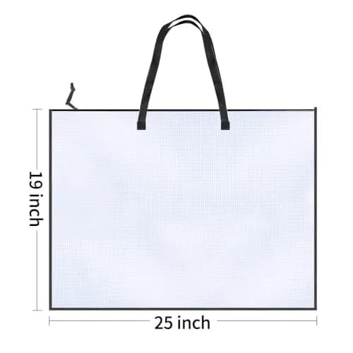 Opret Art Portfolio Bags 19x25 Inch Waterproof Vinyl with Handle and Zipper | Spacious & Durable for Artists thumbnail 2