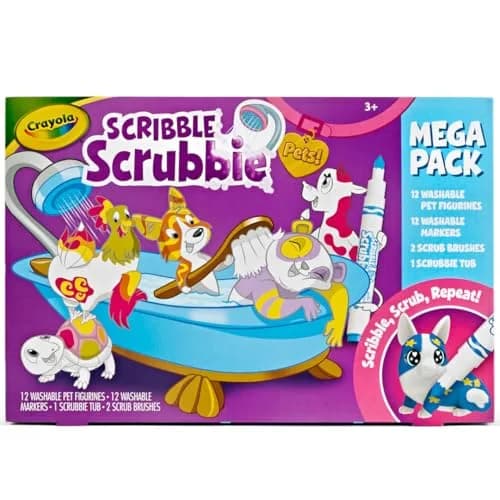 Crayola Scribble Scrubbie Pets Mega Set (25+ pcs) | Reusable Animal Toy for Kids 3+ thumbnail 1