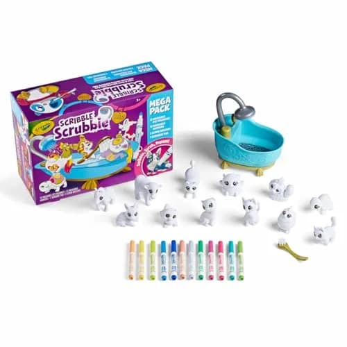 Crayola Scribble Scrubbie Pets Mega Set (25+ pcs) | Reusable Animal Toy for Kids 3+ thumbnail 2