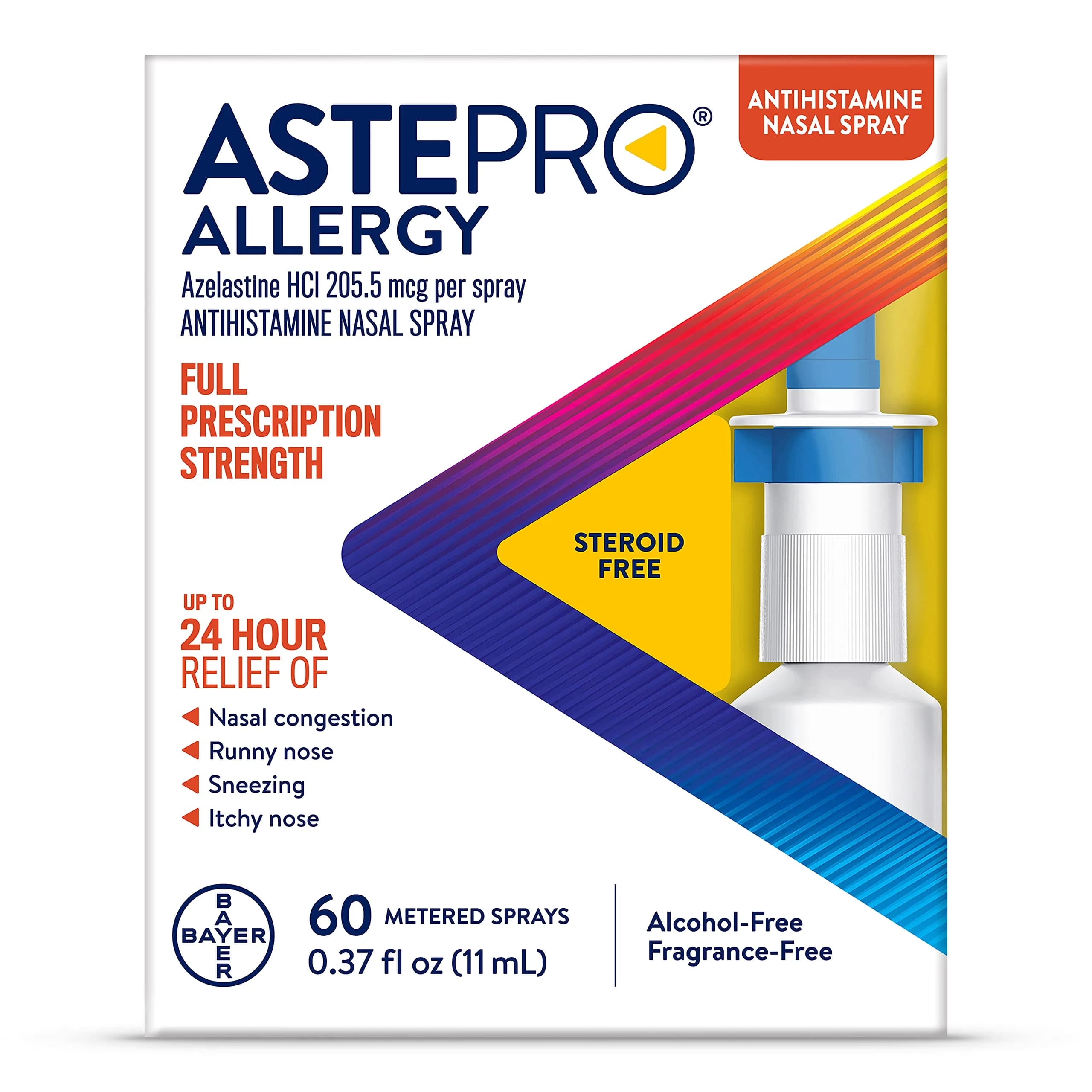 Astepro 60 Spray | Unflavored Nasal Relief for Allergies | 1 Count