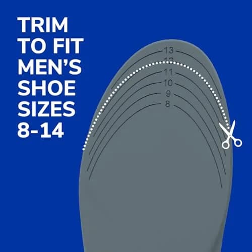 Dr. Scholl's Stability Support Insoles for Men, Size 8-14 (Gray) | FDA Approved Arch Support thumbnail 6