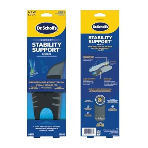 Dr. Scholl's Stability Support Insoles for Men, Size 8-14 (Gray) | FDA Approved Arch Support thumbnail 8