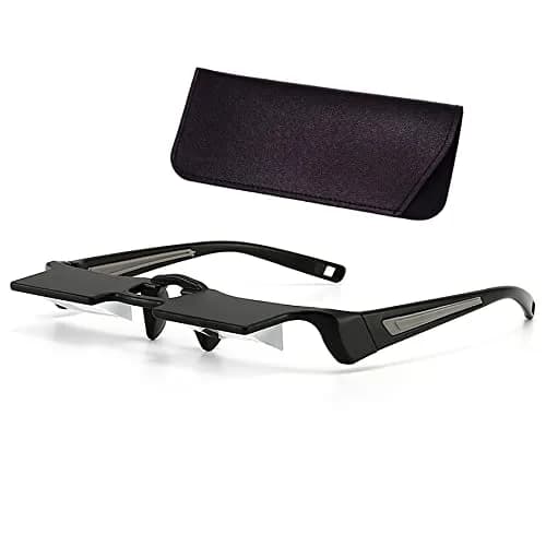 Sigvetan Lazy Glasses Laying Down Light Prism Glasses 0.39 in Wide | Neck Relaxer for Lying Down Reading & Watching TV (Grey) thumbnail 1