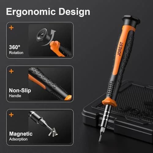 Jorest 40-Piece Precision Screwdriver Set with S2 Steel Bits & Accessories | For Electronics & Gadgets thumbnail 2