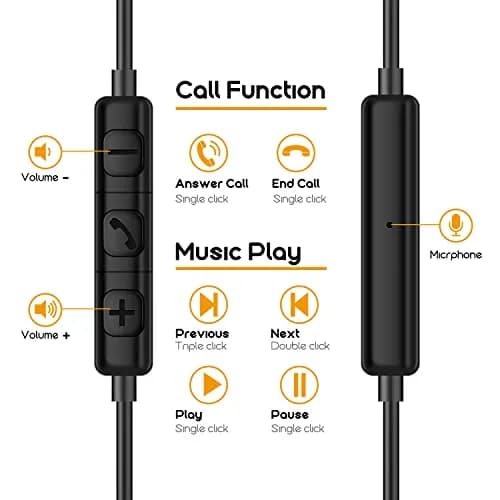 BCRKLO Wired Earphones in Ear Headphones Earbuds for iPhone 13 12/12 Mini 11 Pro/11 Pro Max Stereo Noise-Isolating, Silicone Comfort, 32Ω Impedance thumbnail 3