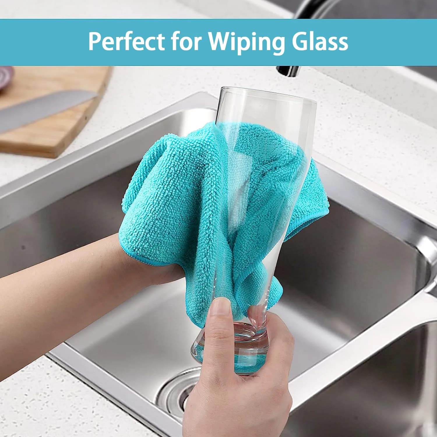 HOMEXCEL Microfiber Cleaning Cloths 24 Pack, 29.2cm x 29.2cm (11.5x11.5in) | Streak-Free Shine for Home & Car - view 5