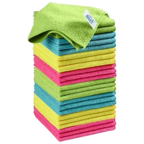 HOMEXCEL Microfiber Cleaning Cloths 24 Pack, 29.2cm x 29.2cm (11.5x11.5in) | Streak-Free Shine for Home & Car thumbnail 1