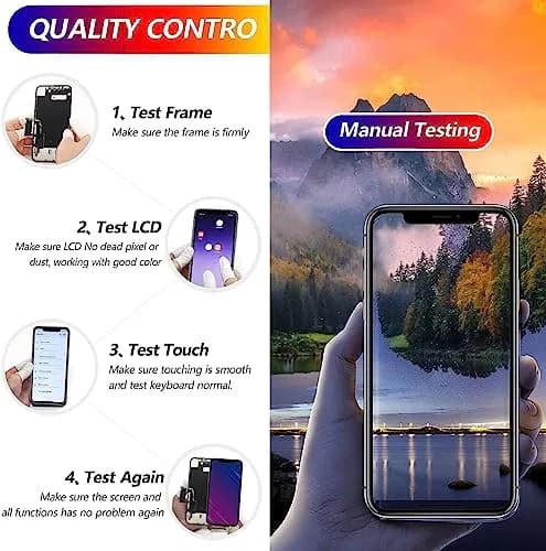 SIMDOG iPhone XS Max Screen Replacement Kit Black 6.5 inch (16.51 cm) | Full HD Display with Tools thumbnail 8