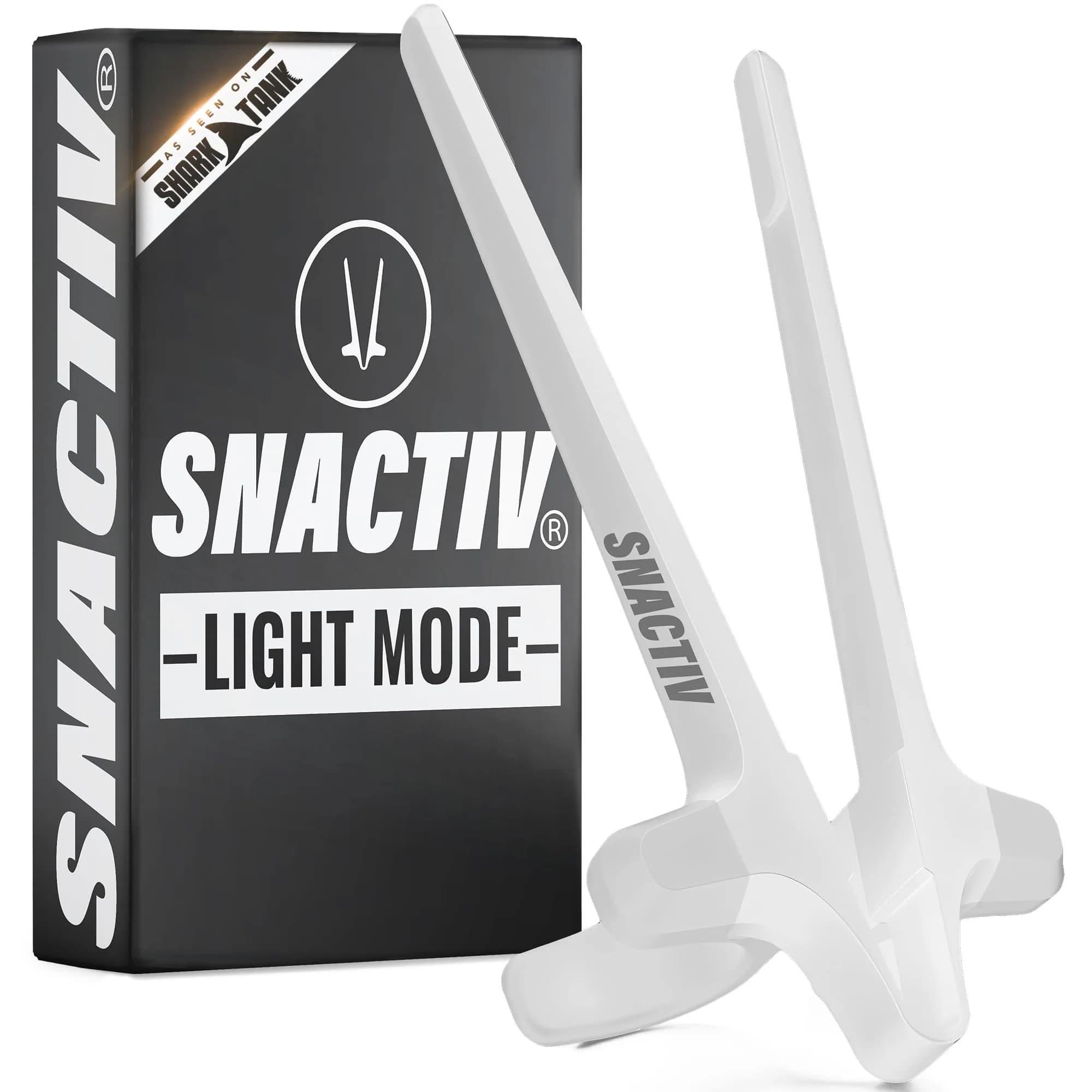 SNACTIV PRO Finger Chopsticks for Gamers - White, 10 inches (25.4 cm) | Mess-Free Snacking Solution for Gaming — Light Mode