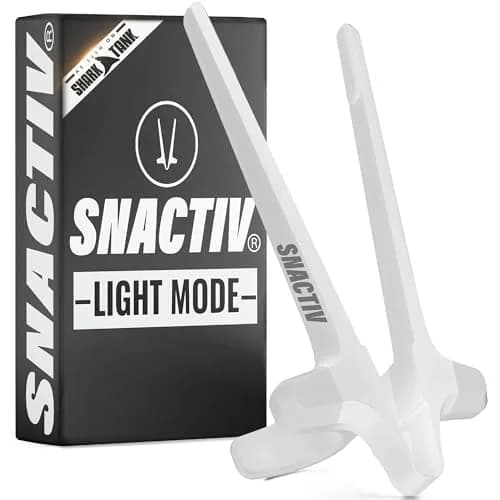 SNACTIV PRO Finger Chopsticks for Gamers - White, 10 inches (25.4 cm) | Mess-Free Snacking Solution for Gaming thumbnail 1