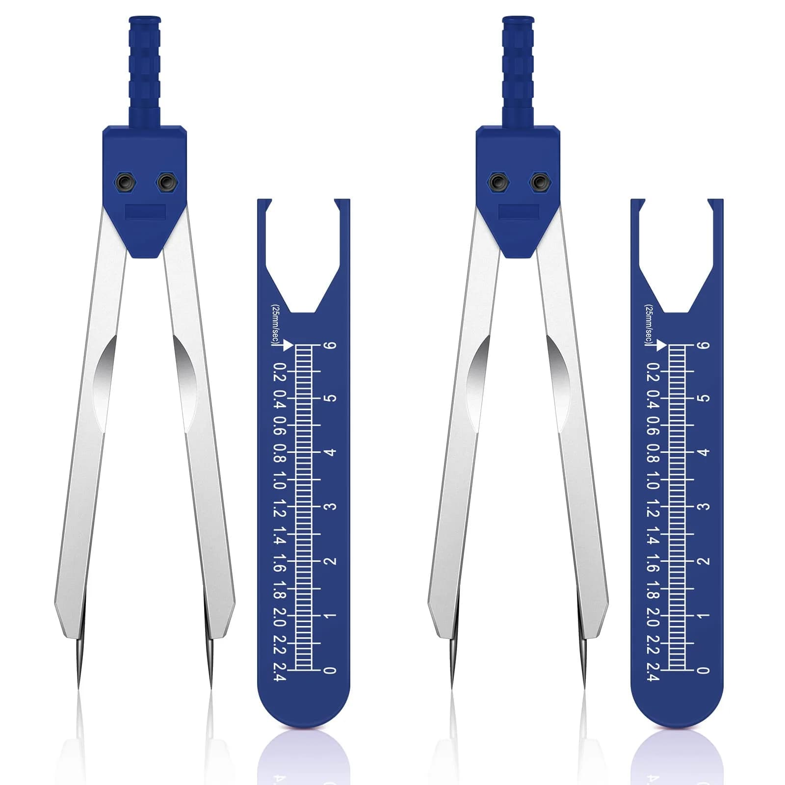 Frienda Blue EKG Calipers with Ruler | 18 cm (7.05 Inch) Stainless Steel Medical Tool