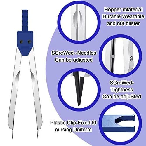 Frienda Blue EKG Calipers with Ruler | 18 cm (7.05 Inch) Stainless Steel Medical Tool thumbnail 3