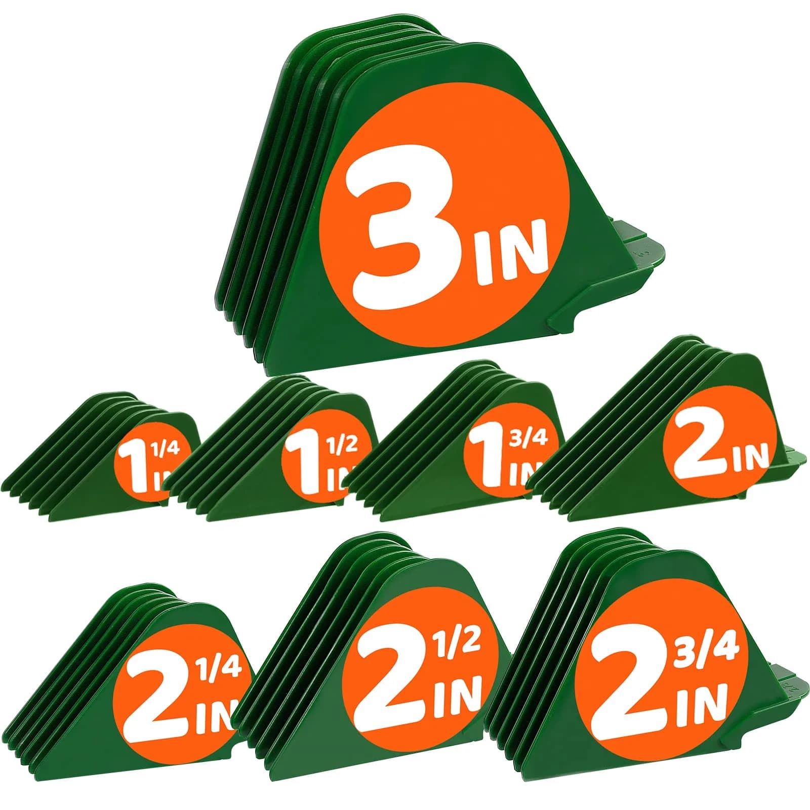 AFANSO Green 8pcs 3 Inch Hair Clipper Guards Set | Extra Long Cut for Wahl Full Size Clippers — 3 Inch 8 Pieces Green