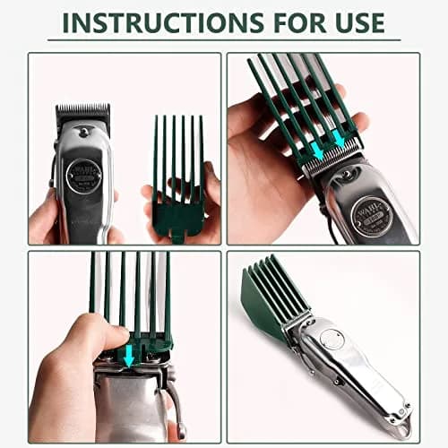 AFANSO Green 8pcs 3 Inch Hair Clipper Guards Set | Extra Long Cut for Wahl Full Size Clippers thumbnail 4