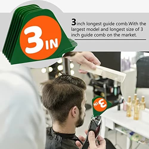 AFANSO Green 8pcs 3 Inch Hair Clipper Guards Set | Extra Long Cut for Wahl Full Size Clippers thumbnail 3
