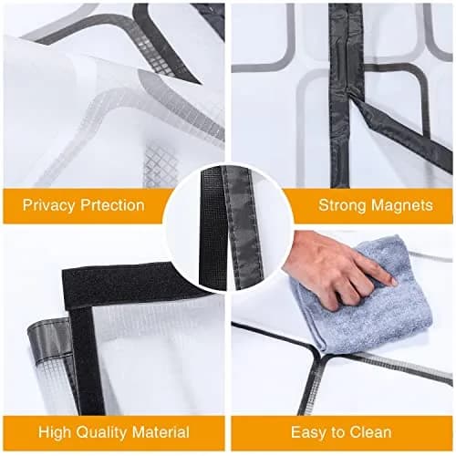 Alyseldy Magnetic Insulated Door Curtain 80.7" x 35.4" | Energy Saving & Easy Install for Doors up to 34" x 80" thumbnail 6
