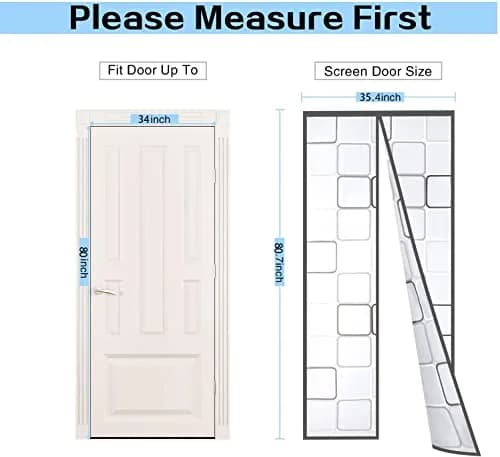 Alyseldy Magnetic Insulated Door Curtain 80.7" x 35.4" | Energy Saving & Easy Install for Doors up to 34" x 80" thumbnail 3