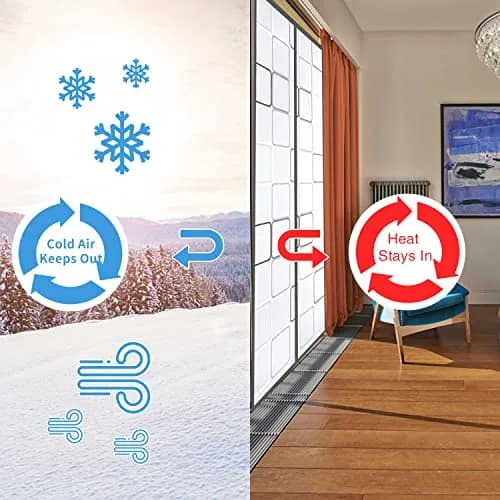 Alyseldy Magnetic Thermal Door Curtain 36" x 82" | Energy Saving Insulation for AC Rooms thumbnail 2