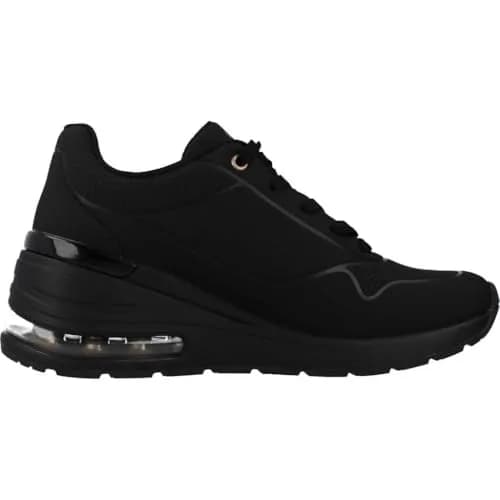 Skechers Million Air Elevated Air Women's Fashion Sneakers Black 2.5-inch Wedge Heel | Comfortable & Stylish thumbnail 4