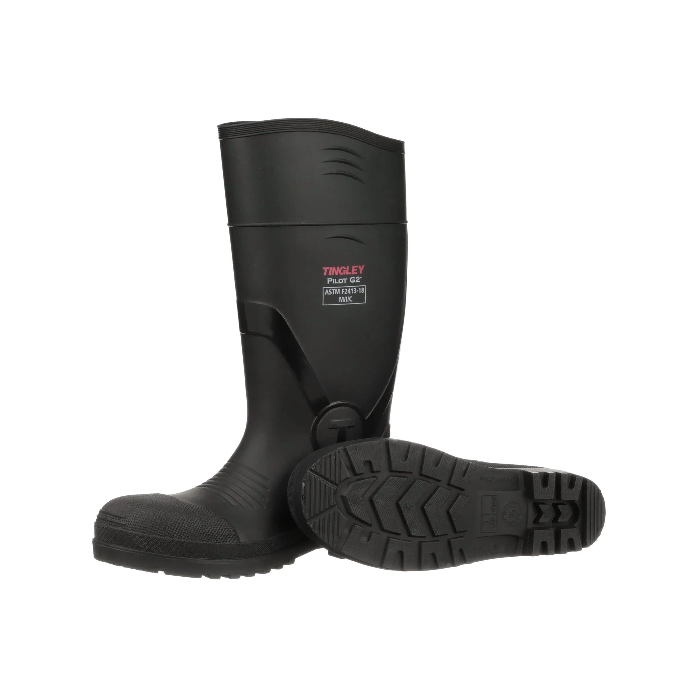 TINGLEY Pilot G2 General Purpose PVC Knee Boots with Composite Safety Toe, Size 11 (US) | Waterproof Work & Utility Footwear - main product image