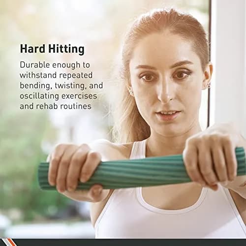Body Sport Twist & Flex Bar, Green, Medium, 15 lb | Resistance Training for Grip & Strength thumbnail 2
