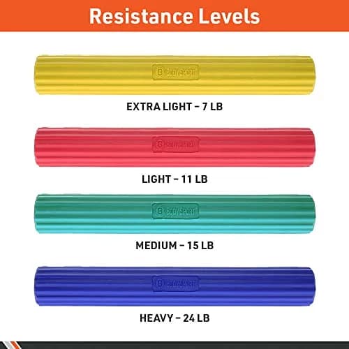 Body Sport Twist & Flex Bar, Green, Medium, 15 lb | Resistance Training for Grip & Strength thumbnail 3
