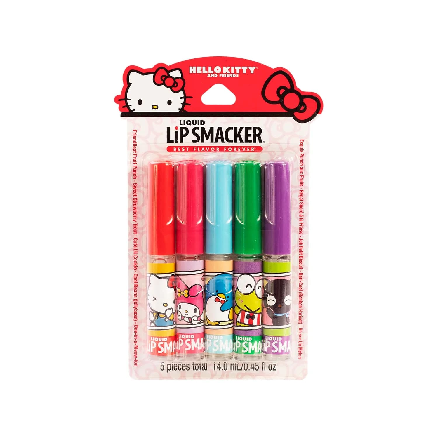 Lip Smacker Sanrio Hello Kitty Flavored Liquid Lip Gloss Set of 5 | 0.45 Fl Oz (13.3 ml) | Cruelty-Free - main product image