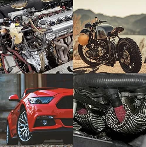 Ummickl Heat Shield Sleeve for Fuel Lines & Spark Plug Wires | 12.7mm (1/2" ID) x 10ft Roll, Titanium Basalt thumbnail 6