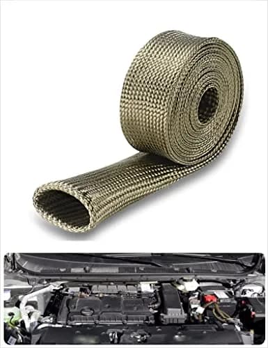 Ummickl Heat Shield Sleeve for Fuel Lines & Spark Plug Wires | 12.7mm (1/2" ID) x 10ft Roll, Titanium Basalt thumbnail 1